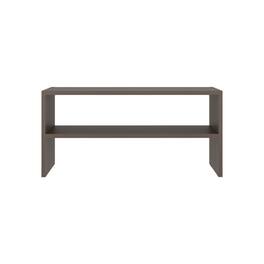 Loheer - small grey shoe rack with three open shelves - Gray