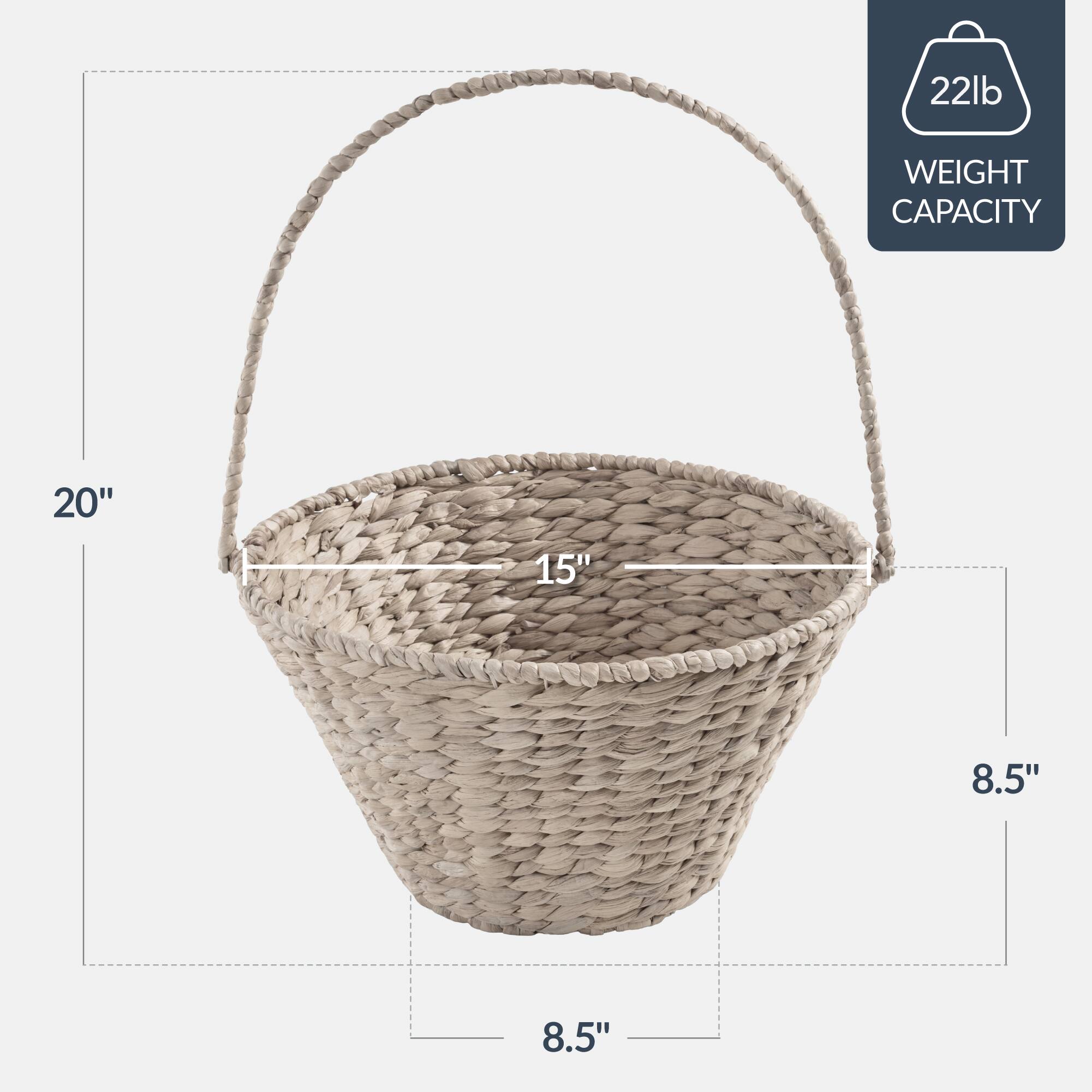 22lb WEIGHT CAPACITY
20"
15"
8.5"
8.5"