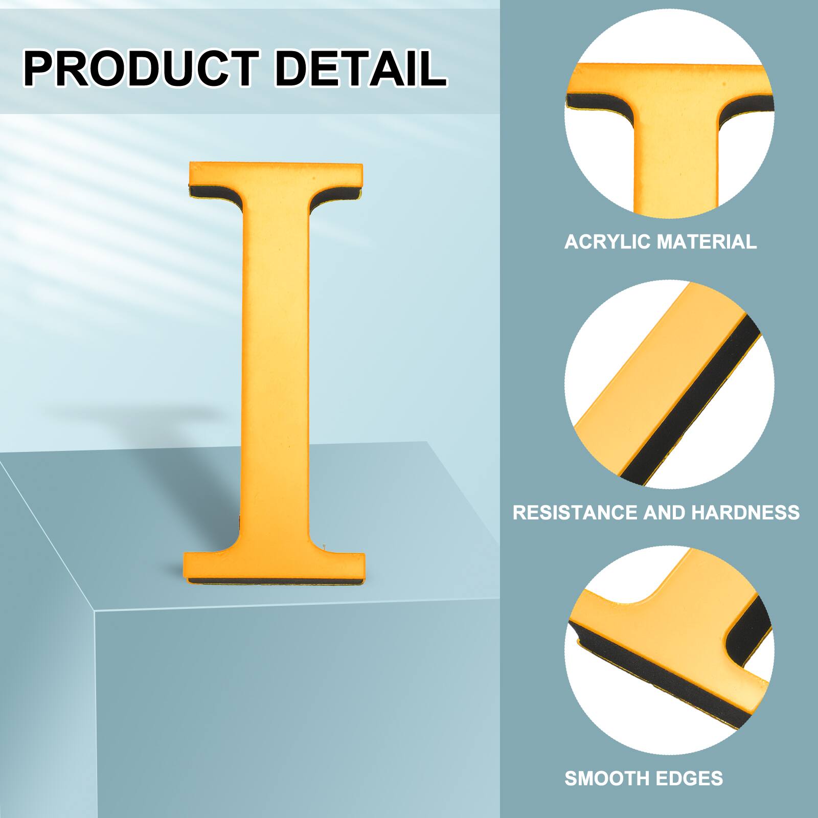 PRODUCT DETAIL

- ACRYLIC MATERIAL
- RESISTANCE AND HARDNESS
- SMOOTH EDGES