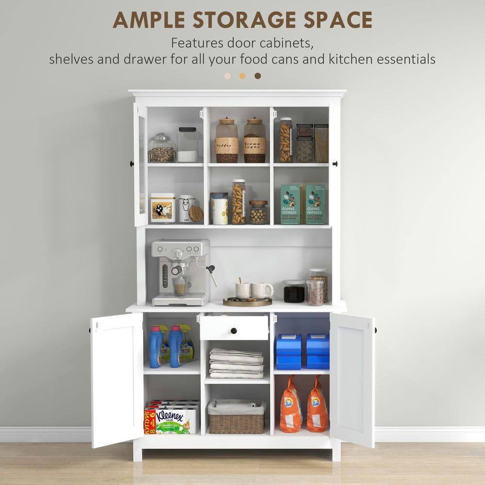 AMPLE STORAGE SPACE

Features door cabinets, shelves and drawer for all your food cans and kitchen essentials