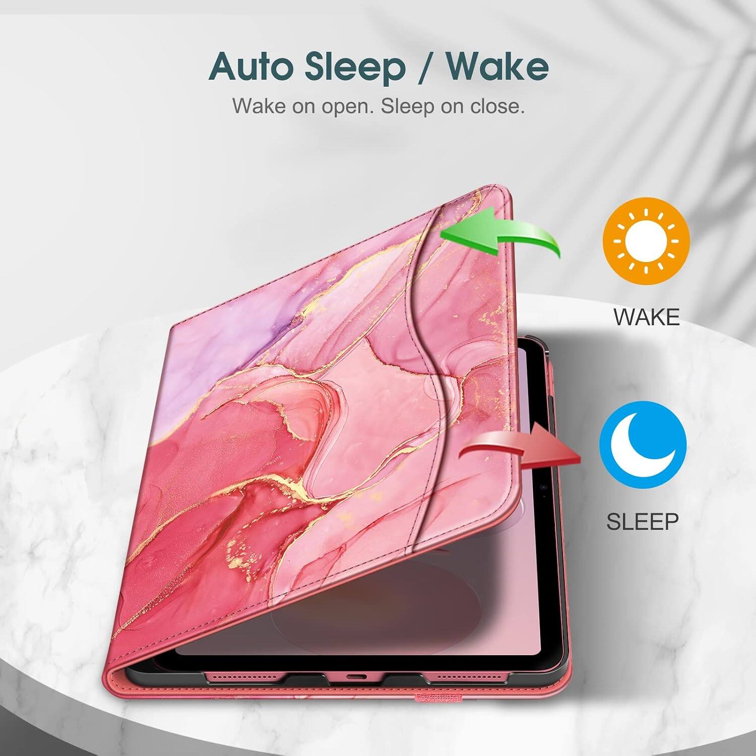 Auto Sleep / Wake  
Wake on open. Sleep on close.  

WAKE  
SLEEP