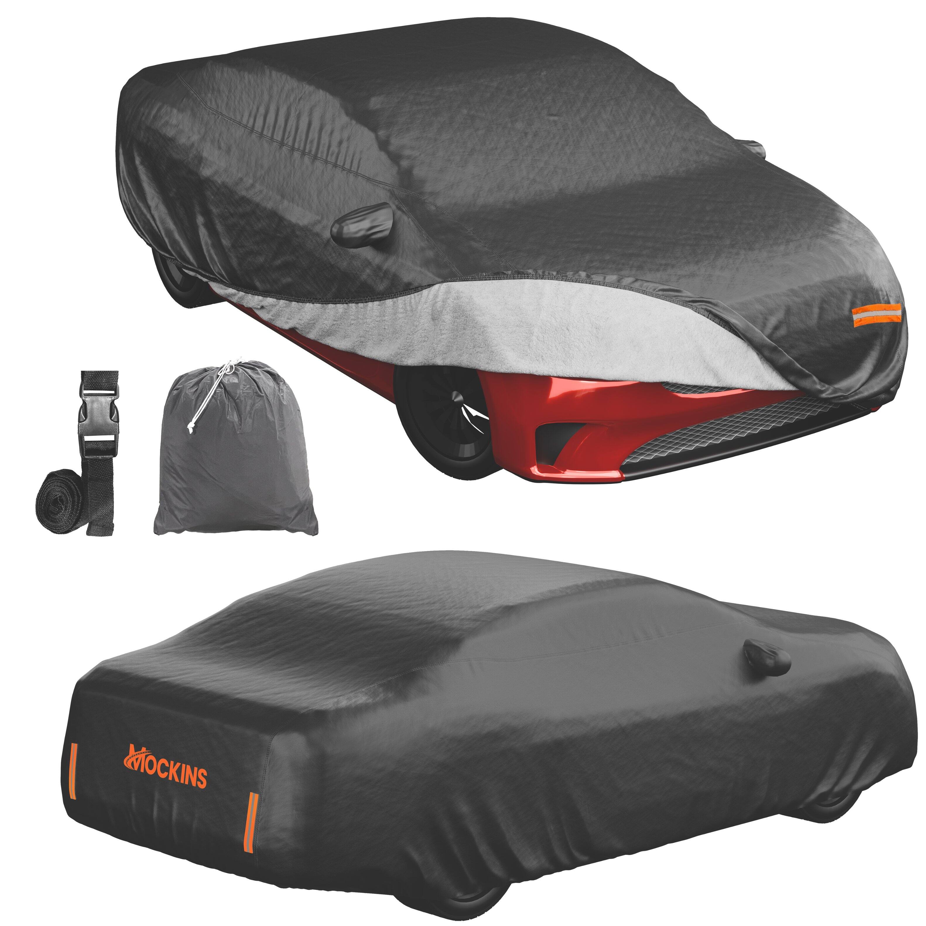 Mockins - 190 in. x 75 in. x 60 in. Extra Thick PVC Cotton Lined Heavy-Duty Sedan Cover