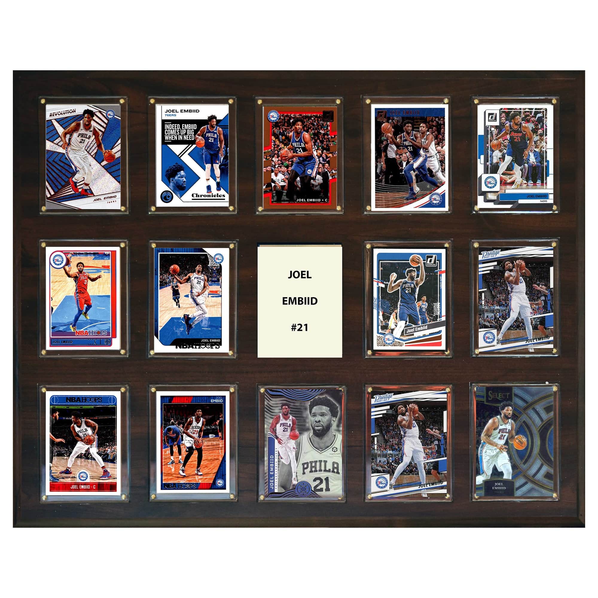 "C&I Collectibles - Joel Embiid Philadelphia 76ers 15"" x 18"" Trading Card Plaque - Multicolor" price history on PriceWatchPro