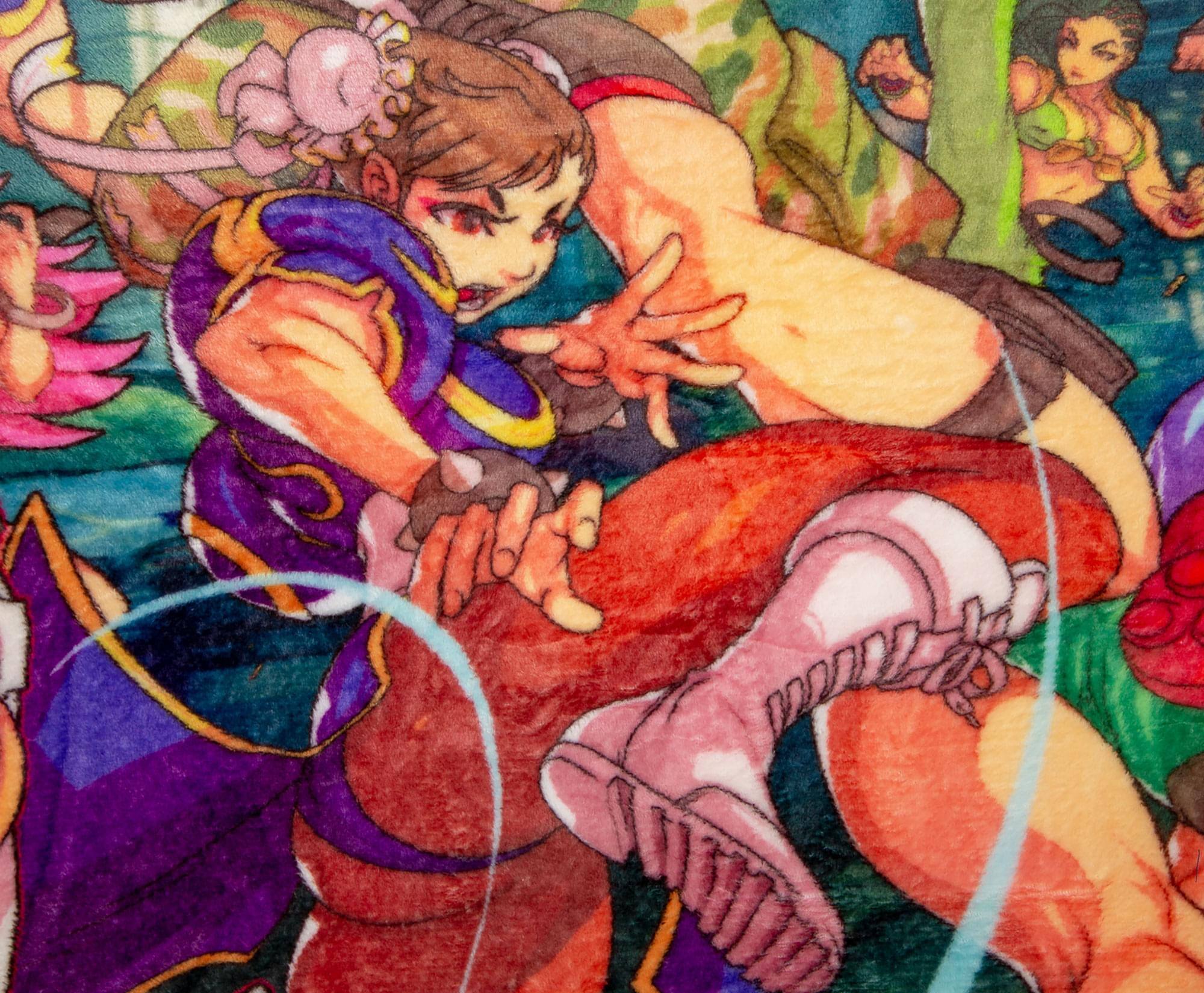 Alt View 1. Toynk - Street Fighter Fleece Throw Blanket | 45 x 60 Inches - Purple.