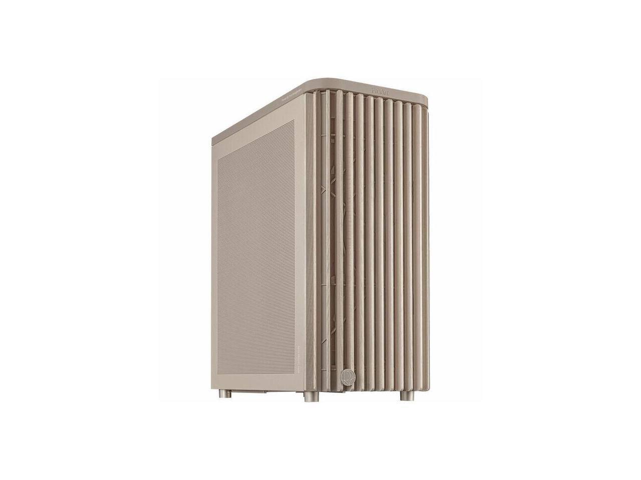 Alt View 1. ASUS - ASUS Pro Art PA401 Wood Ed. Beige Case - FSC Wood Front, Sustainable Design, Dual 160mm & 120mm Fans, Hub - Beige.