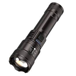 Cluzine - Rechargeable LED Flashlight, Zoomable with Power Bank, Bright for Camping and Emergency