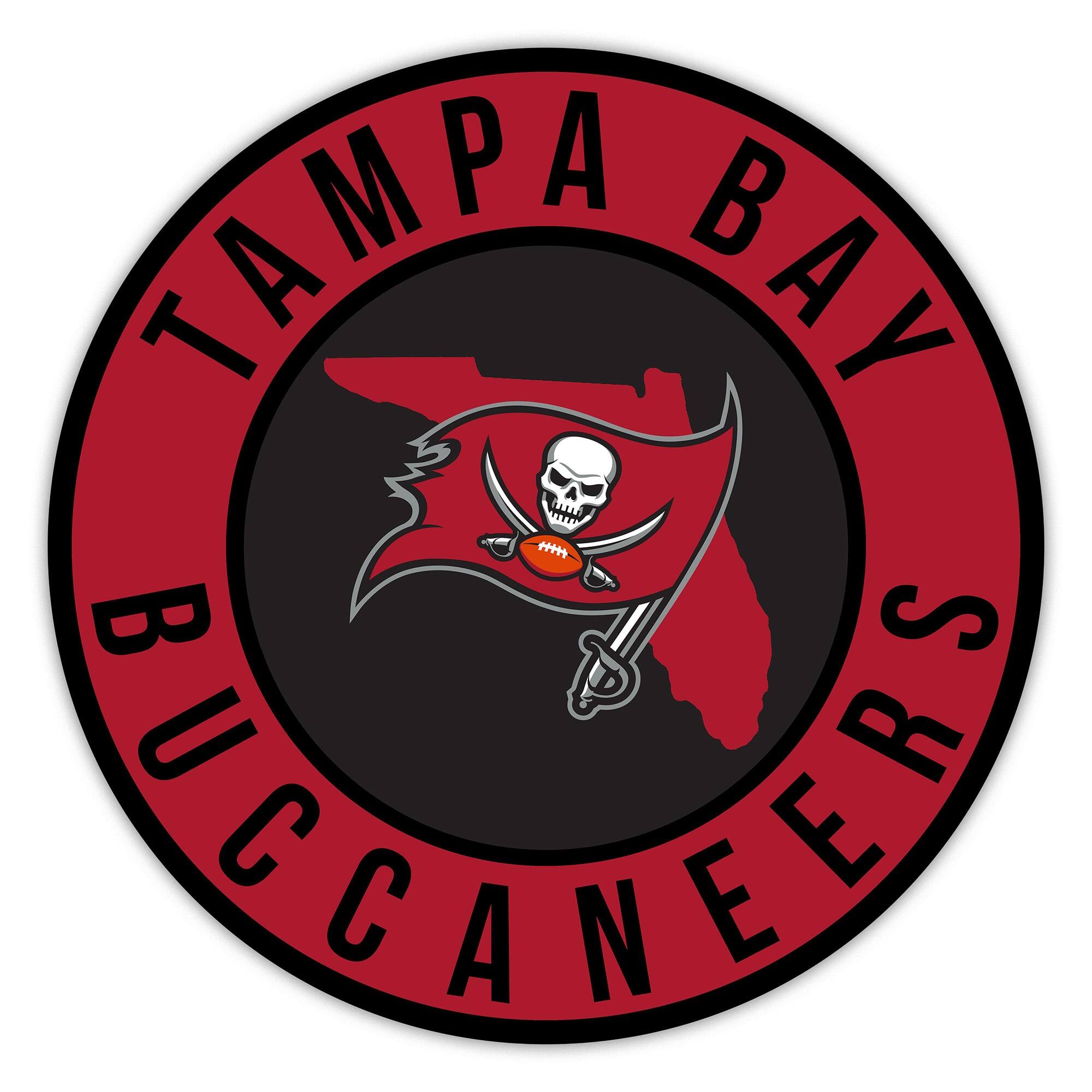 Tampa Bay Buccaneers 15" State Circle Sign