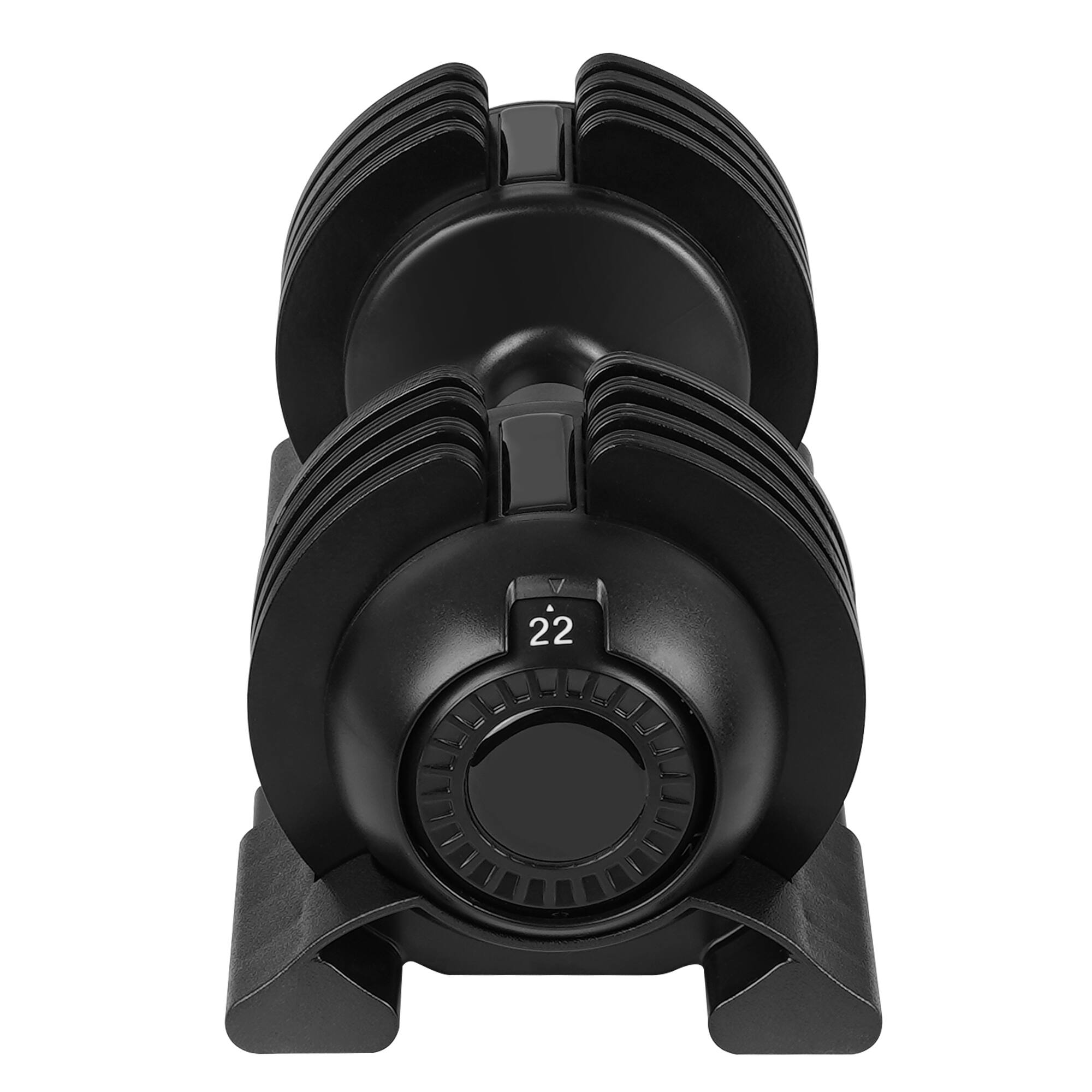 Alt View 4. ELEMENT ACE - Adjustable Dumbbell 22LBS - Strength Training for Home Gym Workouts - Black.
