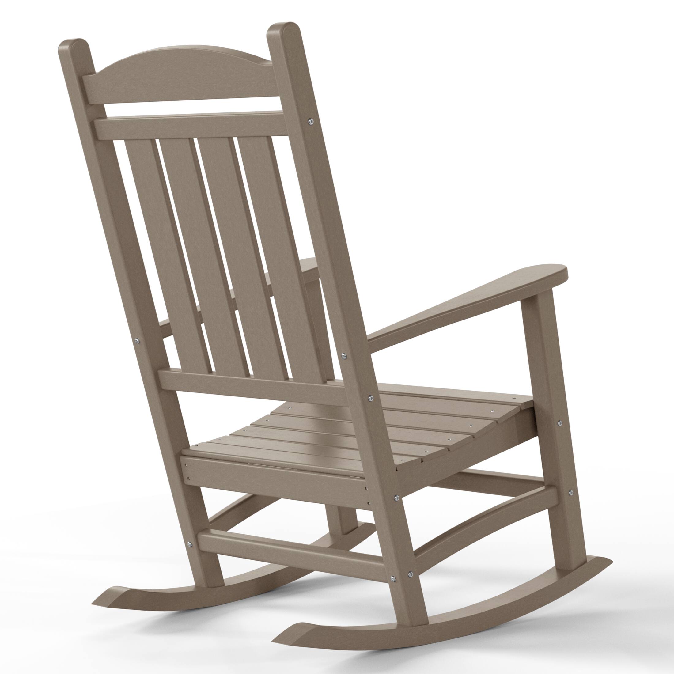 Back. WestinTrends - WestinTrends Malibu Outdoor / Patio rocking chair - Weathered Wood.