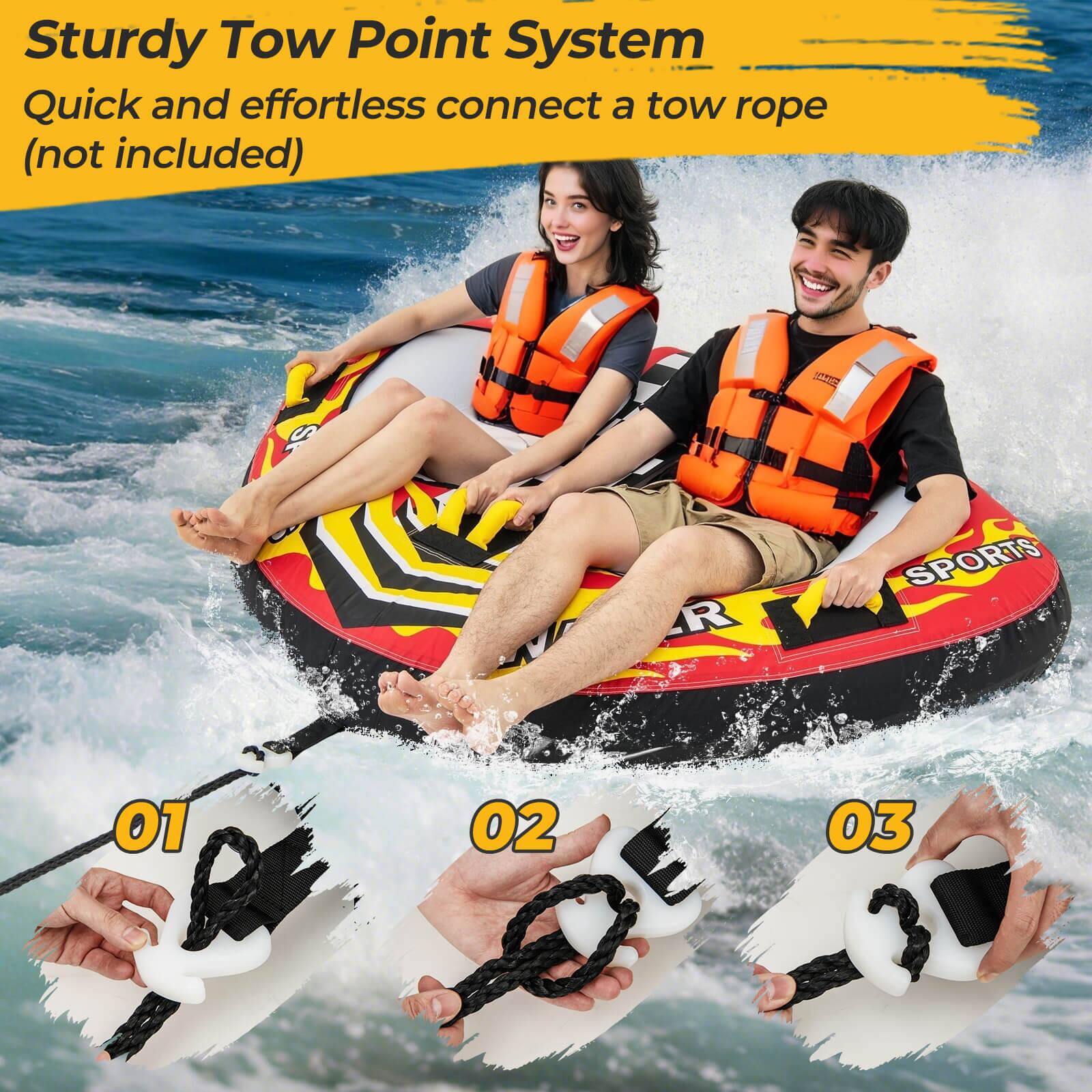 Sturdy Tow Point System Quick and effortless connect a tow rope (not included) 01 02 03