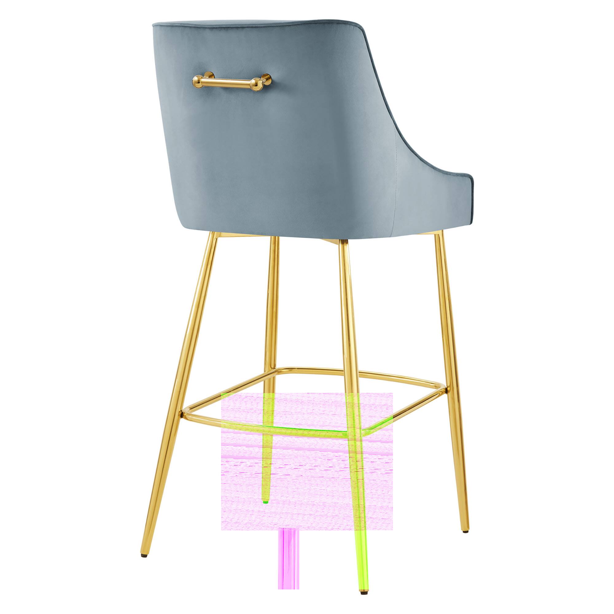 Alt View 2. Modway - Discern Performance Velvet Bar Stool by Modway - Light Blue.