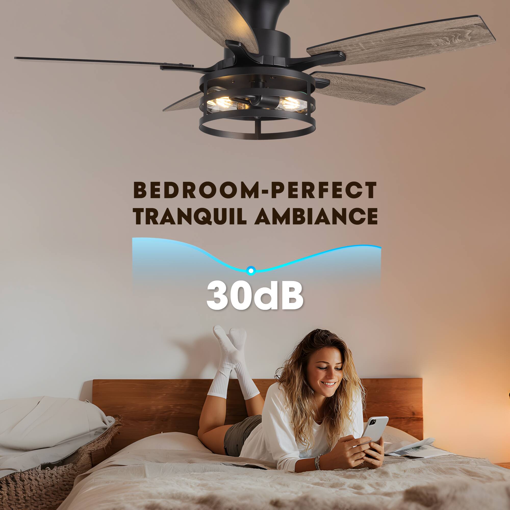 BEDROOM-PERFECT TRANQUIL AMBIANCE  
30dB