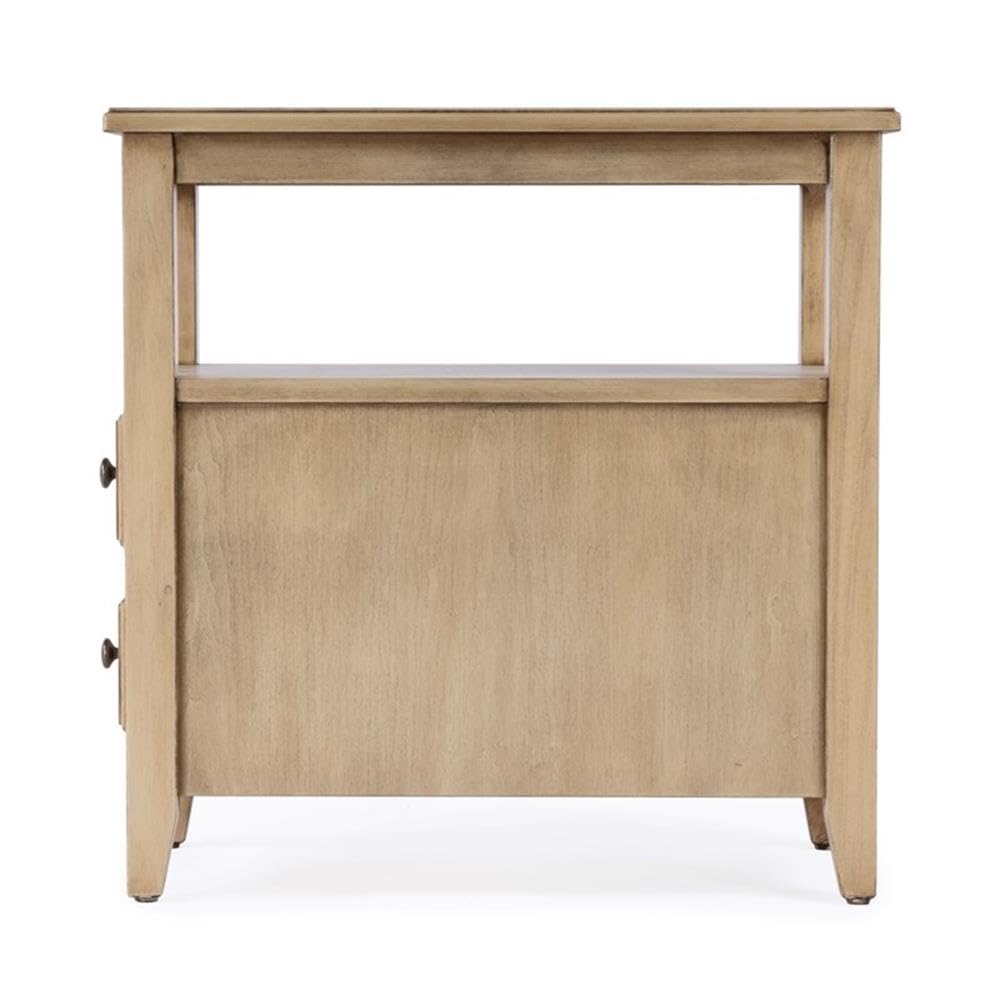 Back. Butler Specialty - Marcus Side Table with Storage - Tan/Beige.
