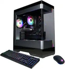 CyberPowerPC - Gaming Desktop - AMD Ryzen 5 8400F - NVIDIA GeForce RTX 3050 6GB - 16GB DDR5 - 1TB PCIe 4.0 SSD - Black
