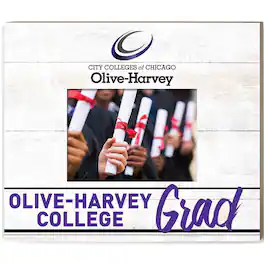 Jardine - Olive-Harvey College Purple Panthers 11'' x 13'' Grad Picture Frame - White