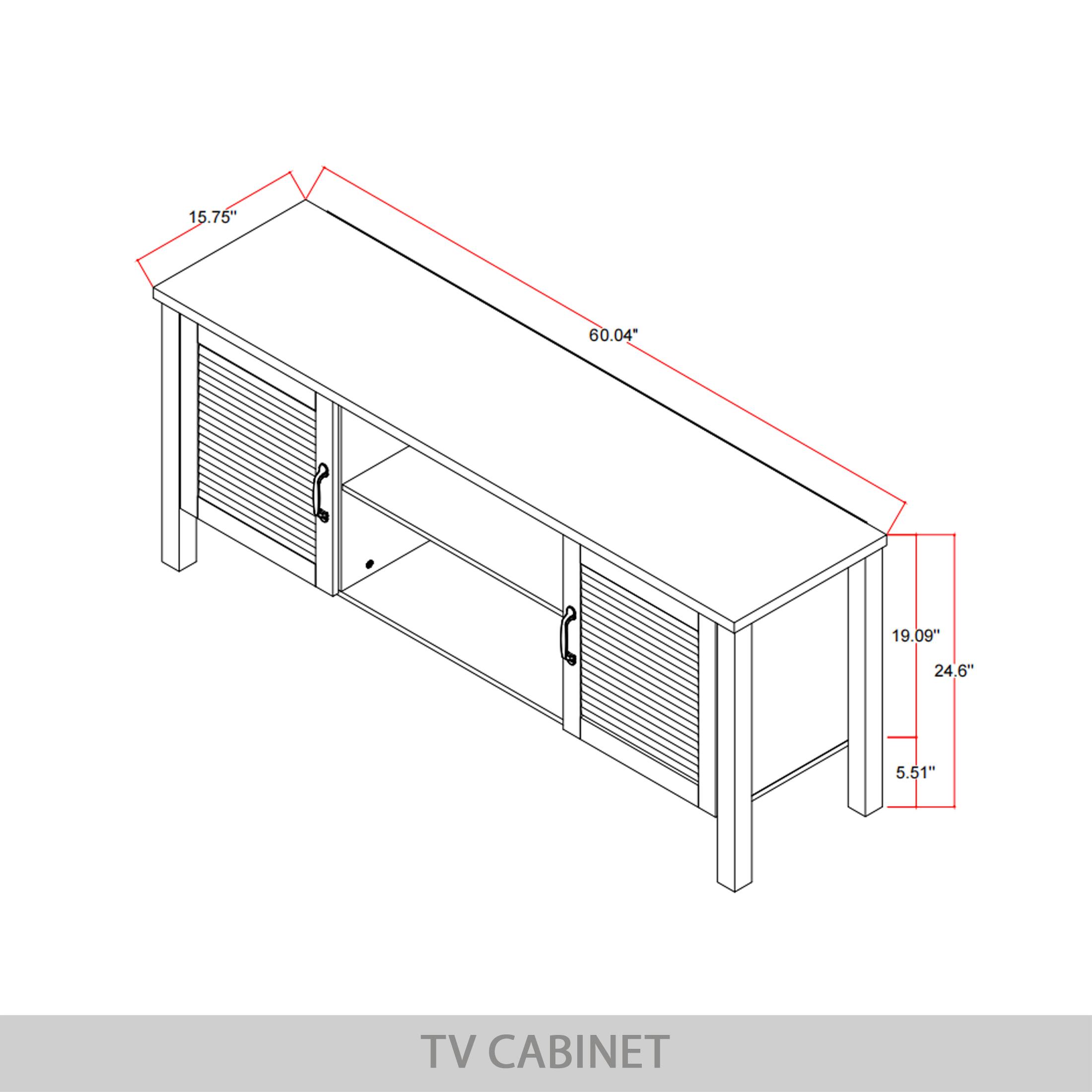 TV CABINET
15.75"
60.04"
19.09"
24.6"
5.51"