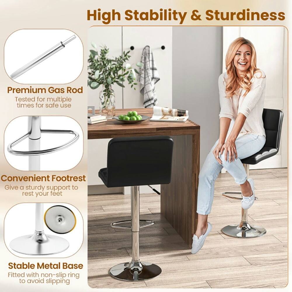 High Stability & Sturdiness

Premium Gas Rod
Tested for multiple times for safe use

Convenient Footrest
Give a sturdy support to rest your feet

Stable Metal Base
Fitted with non-slip ring to avoid slipping