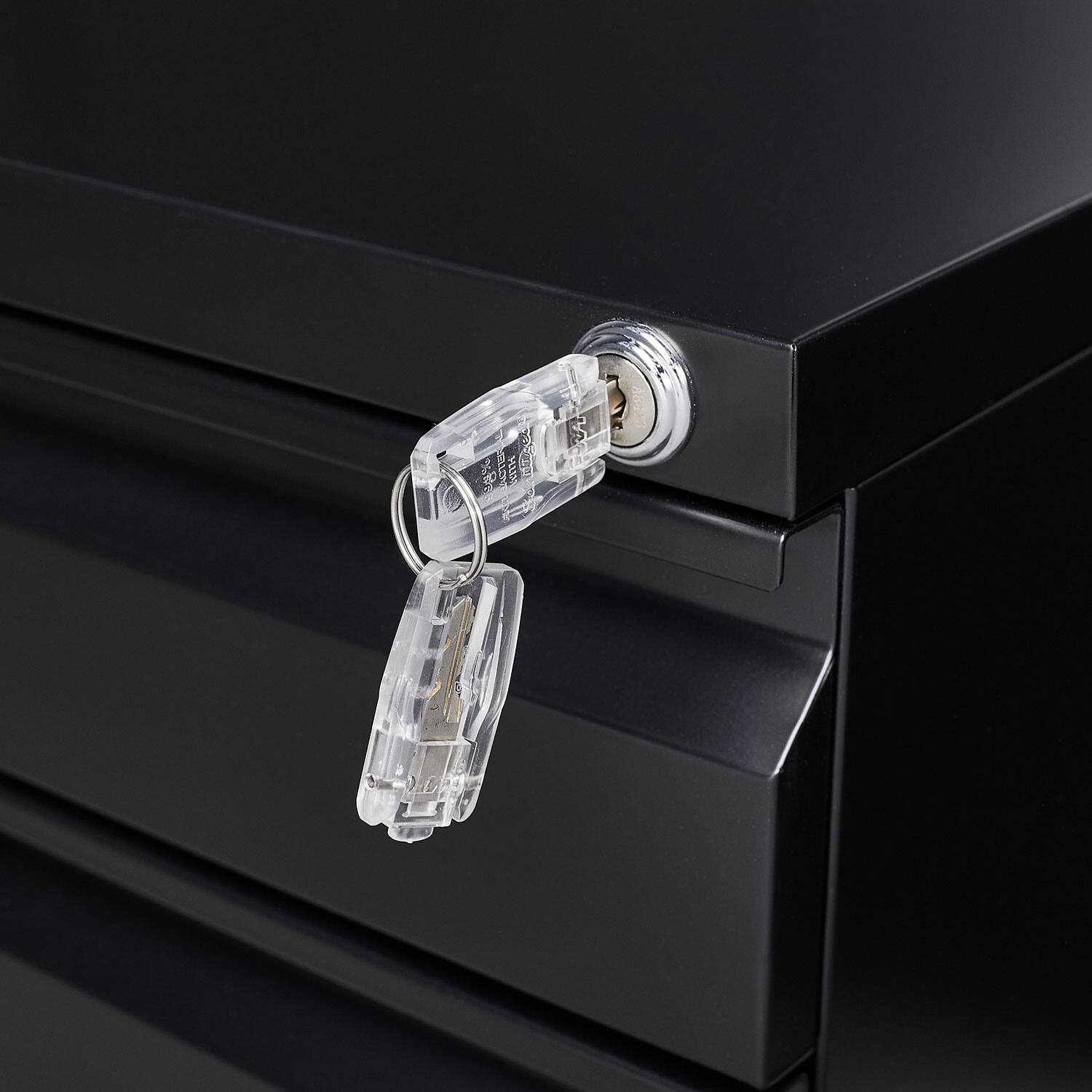 Alt View 8. GOODSILO - 3-Drawer Mobile File Cabinet with Lock, Legal/Letter Size, Metal Filing Cabinet - Installation Required - Black.