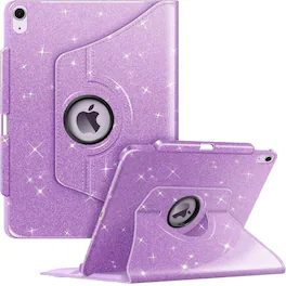 Kitcheniva - Rotating 360 Degree Stand Case For iPad Air 13 Inch M3 2025 With Pencil Holder - Glittering Purple