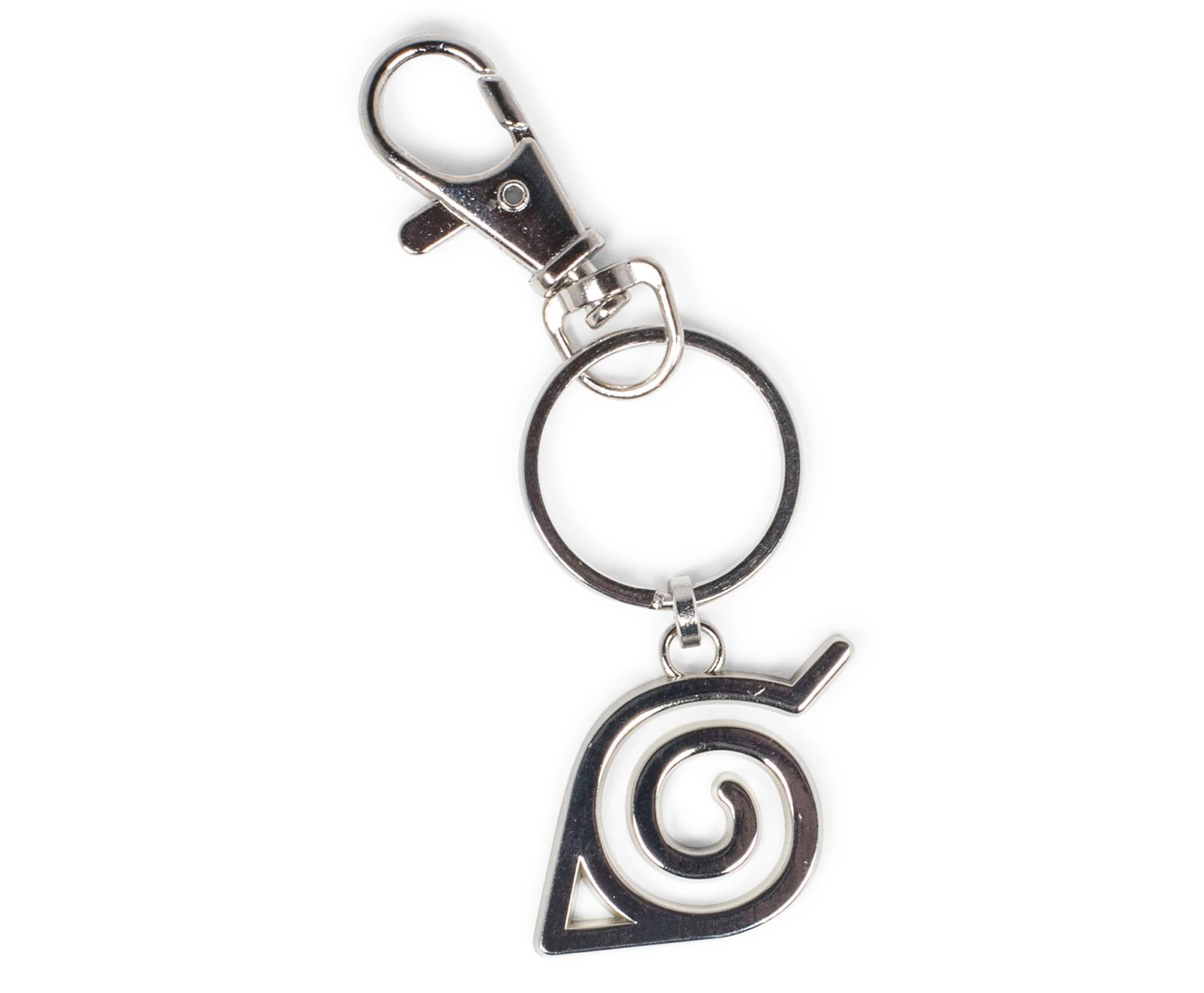SalesOne LLC - Naruto Shippuden Hidden Leaf Village Logo Enamel Pendant Keychain - Silver
