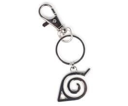 SalesOne LLC - Naruto Shippuden Hidden Leaf Village Logo Enamel Pendant Keychain - Silver