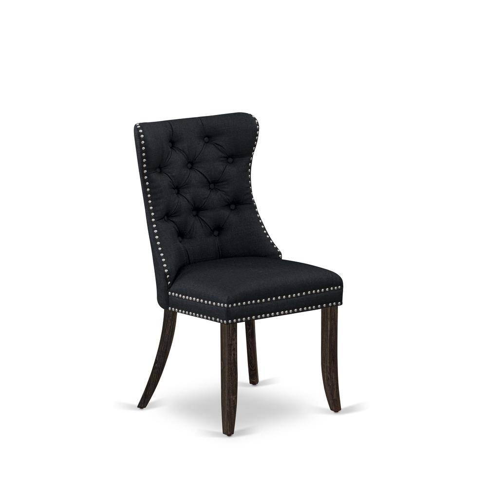 Left. East West Furniture - Parson Dining Room Chairs - Brown.