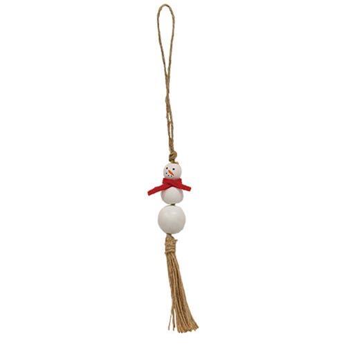 Back. BreeBe - Tassel Snowman Ornament 2 Asstd. - Multicolor.