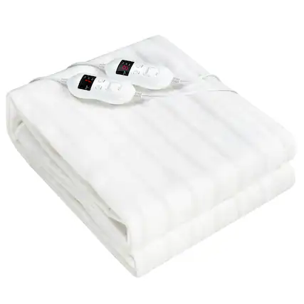 Front. Sugift - Safe Electric Heated Mattress Pad with 4 Size 8 Temperature 10-Hour Timer-Full Size - White.