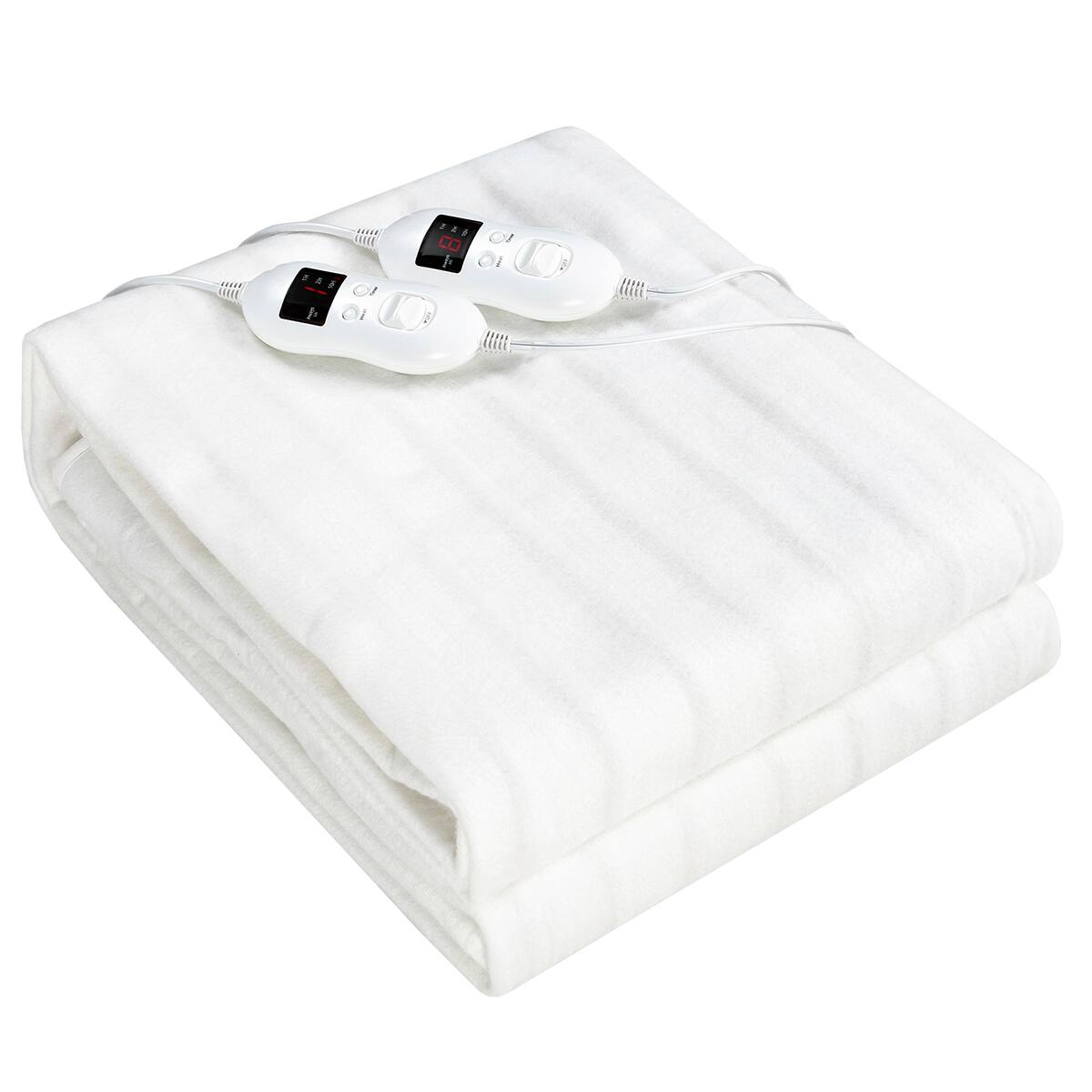 Front. Sugift - Safe Electric Heated Mattress Pad with 4 Size 8 Temperature 10-Hour Timer-Full Size - White.