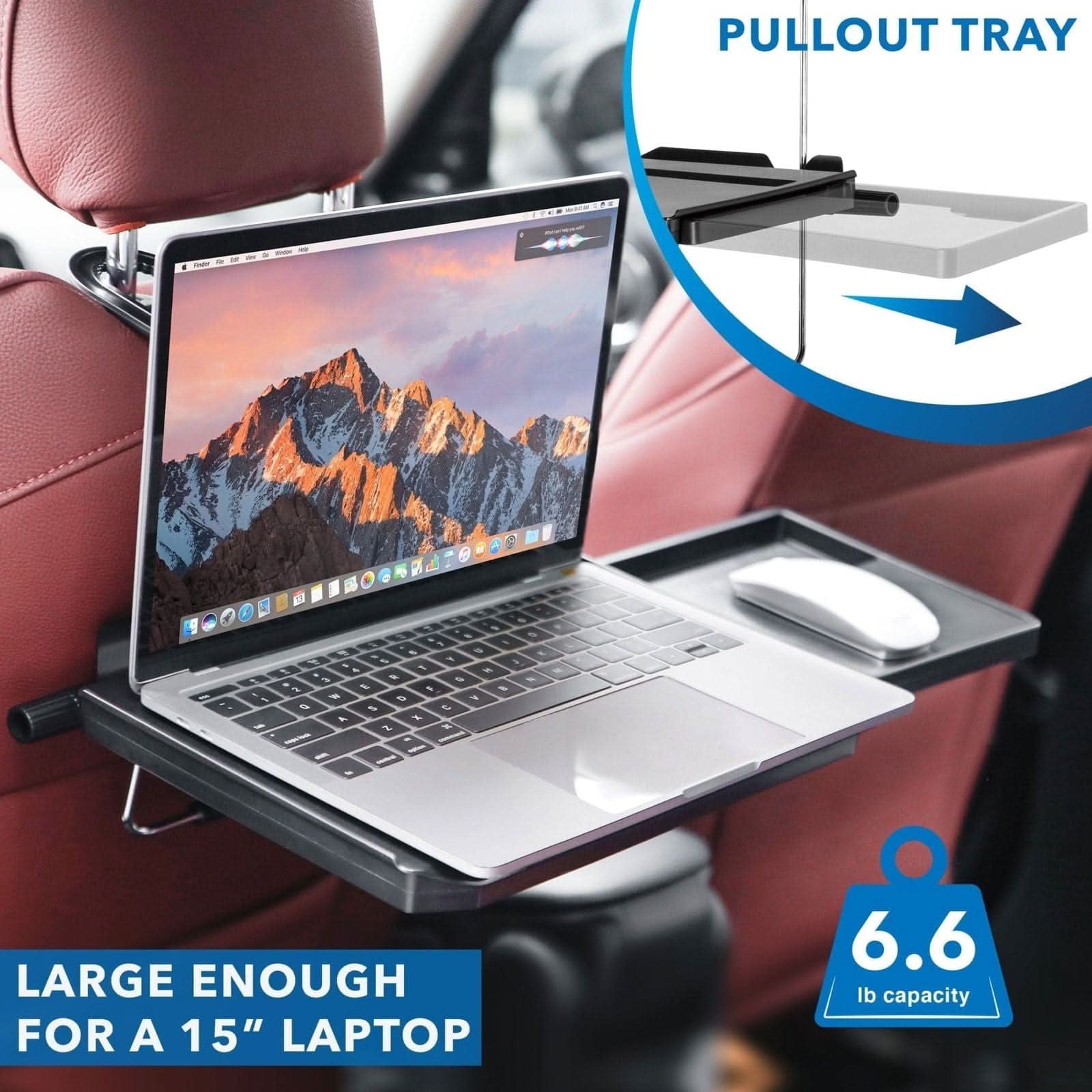 PULLOUT TRAY

LARGE ENOUGH FOR A 15" LAPTOP

6.6 lb capacity