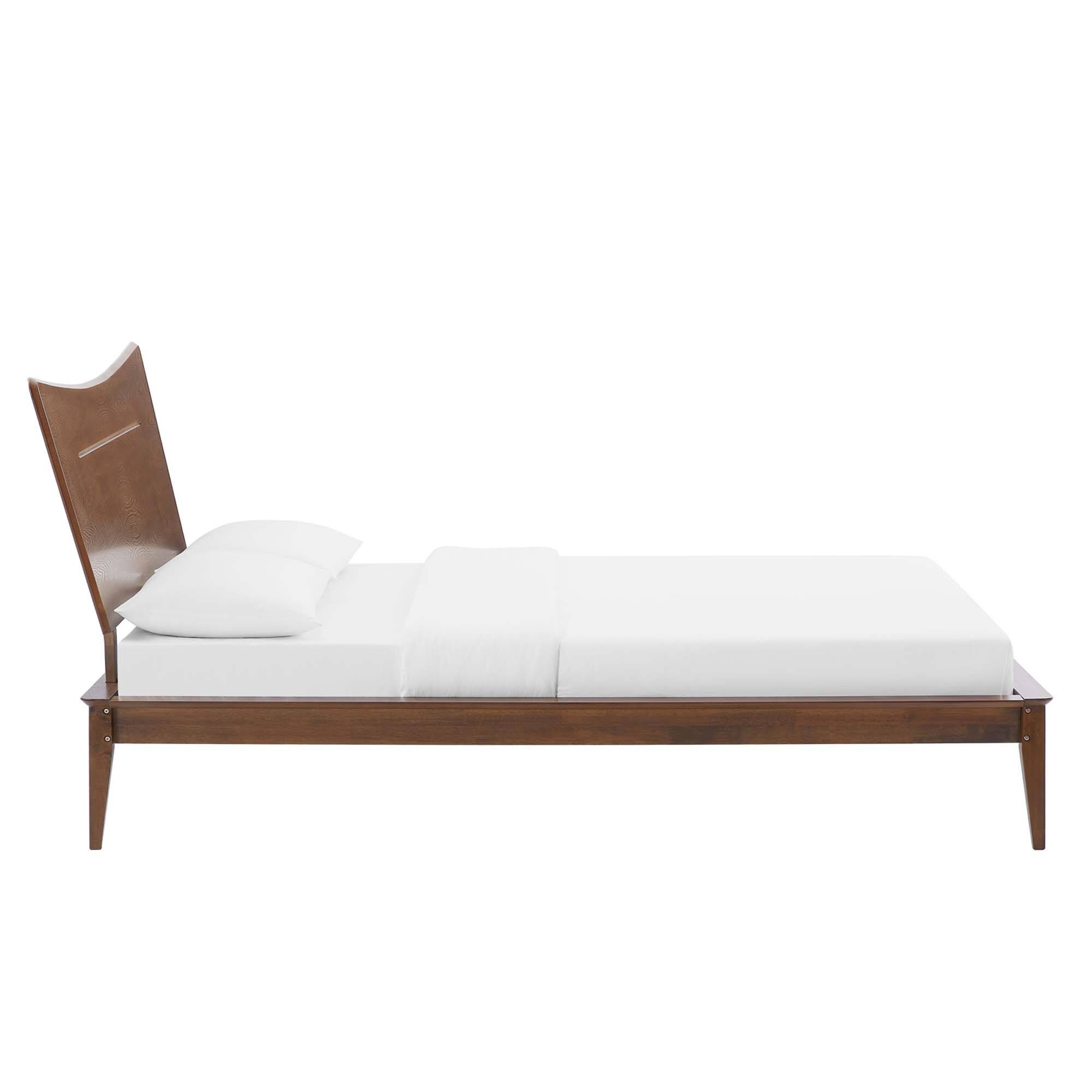 Alt View 1. Modway - Current Performance Velvet Twin Platform Bed - Red.