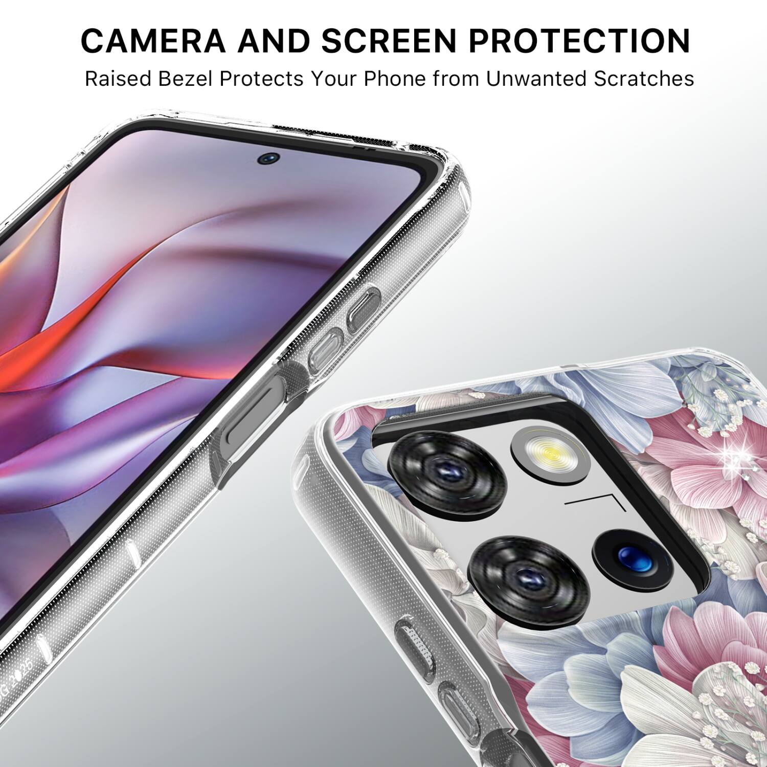 CAMERA AND SCREEN PROTECTION  
Raised Bezel Protects Your Phone from Unwanted Scratches