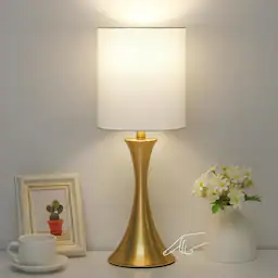 Gold Base with White Shade