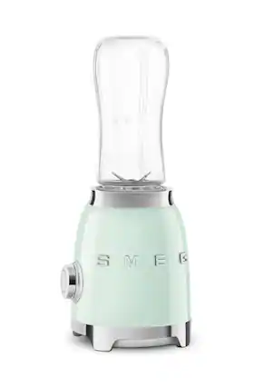 Front. SMEG - SMEG PBF01 Personal 2-Speed Single-Serve Blender, 20 oz - Pastel Green.
