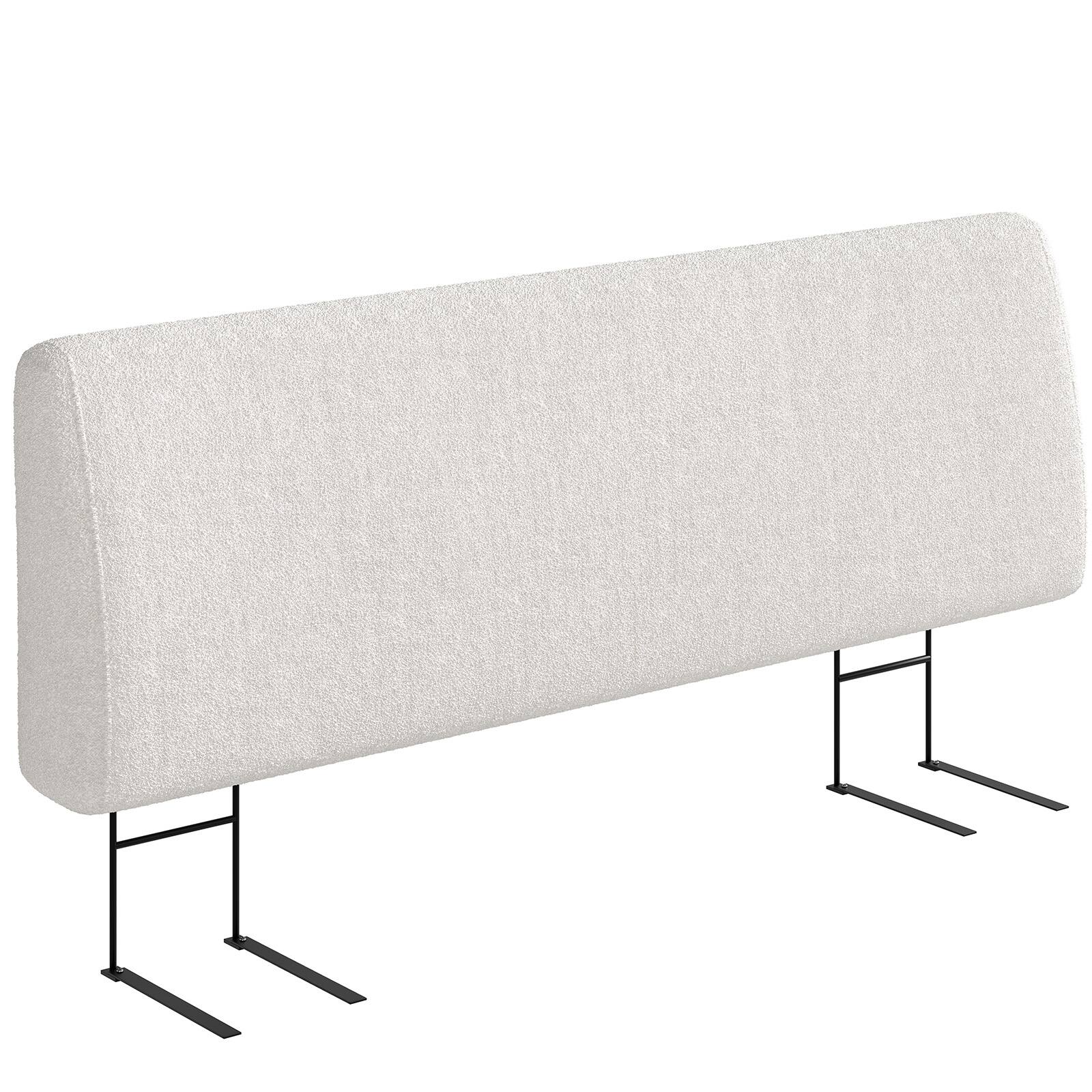 Alt View 3. Pinmoco - Pinmoco - Upholstered Headboard Ergonomic Design Headboard - White.