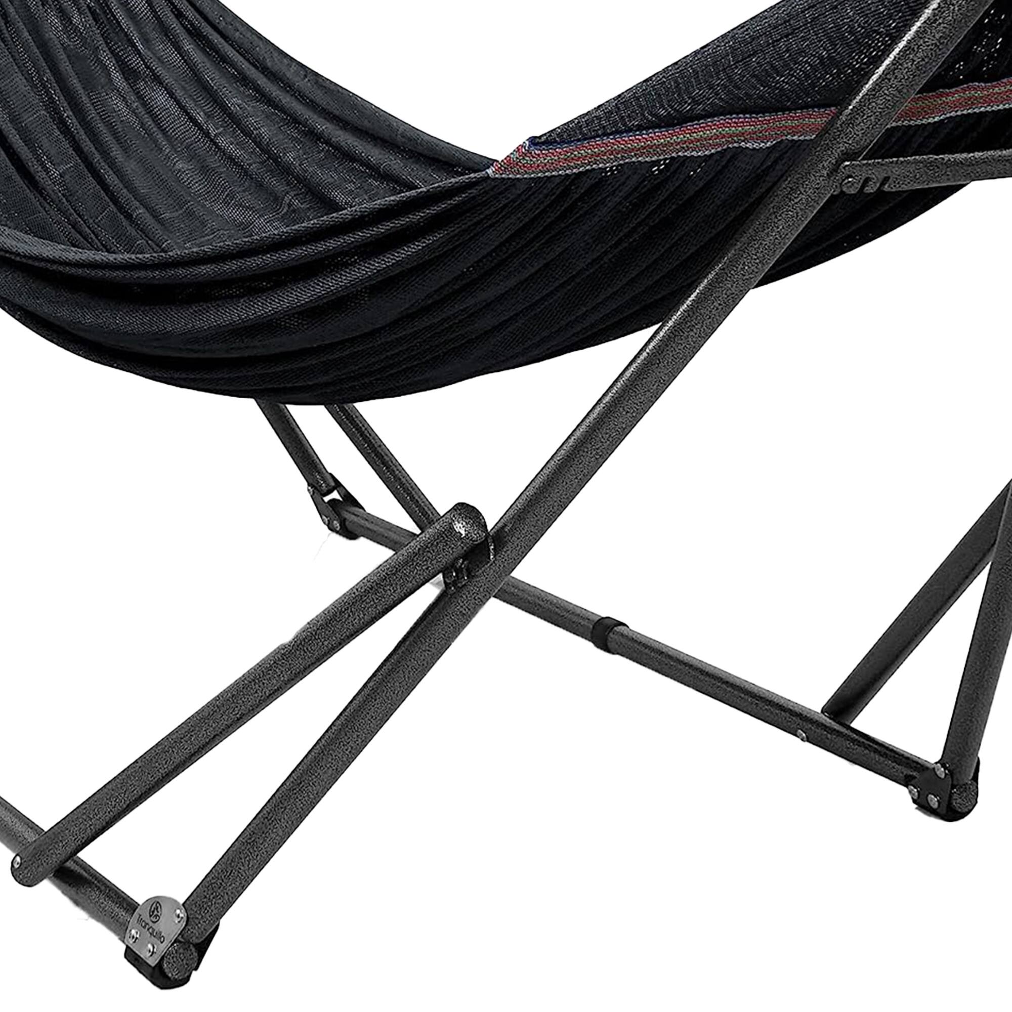 Alt View 2. Tranquillo - Tranquillo Universal 106.5" Double Hammock with Adjustable Stand and Bag, Black - Black.