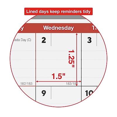 Lined days keep reminders tidy

Wednesday

2 3

1.25" 1.5"

9 10

182/183 183/184

Cada Day (C)