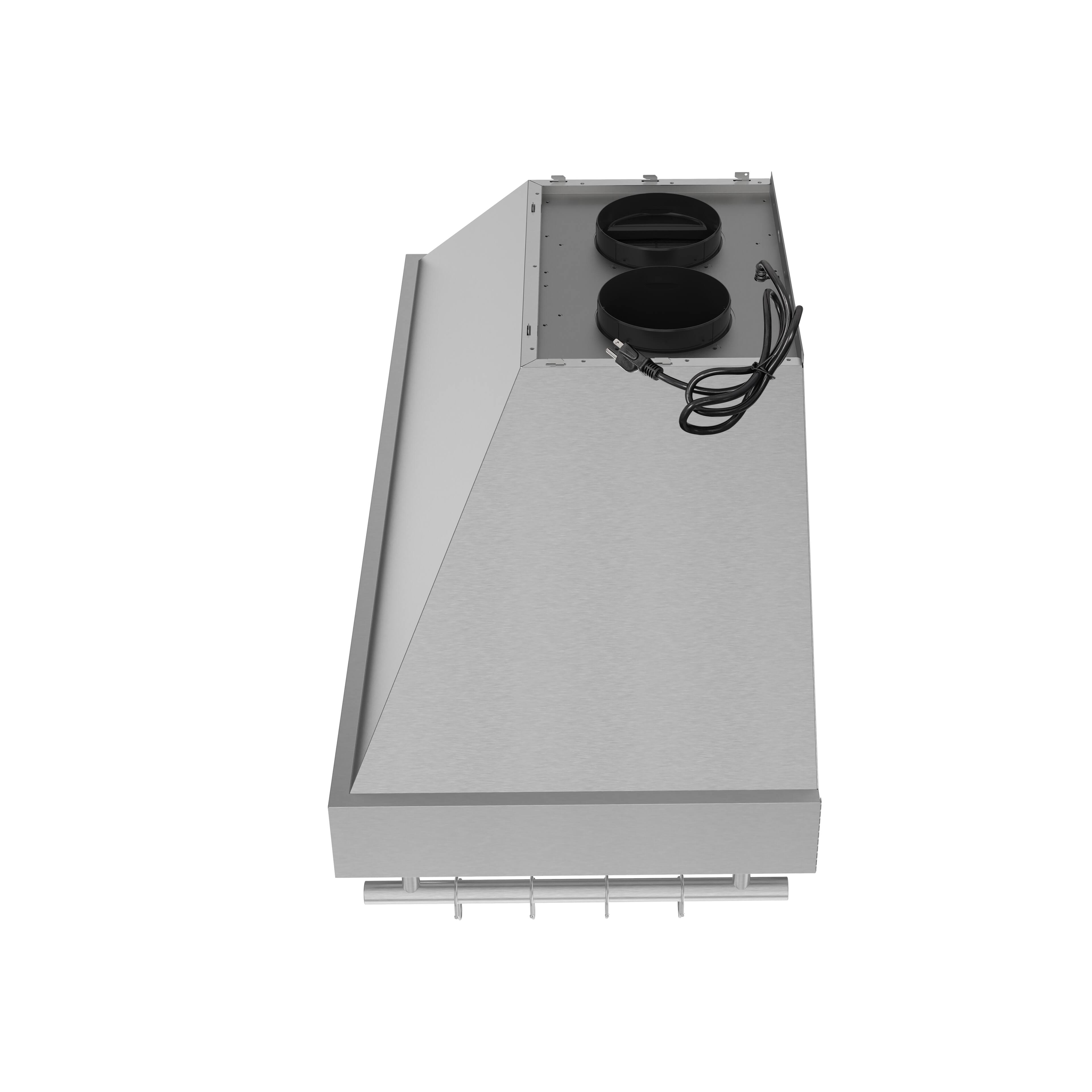 Alt View 4. Forno Appliances - Venezia 48 in. Wall-Mounted Externally Vented Range Hood - Silver.