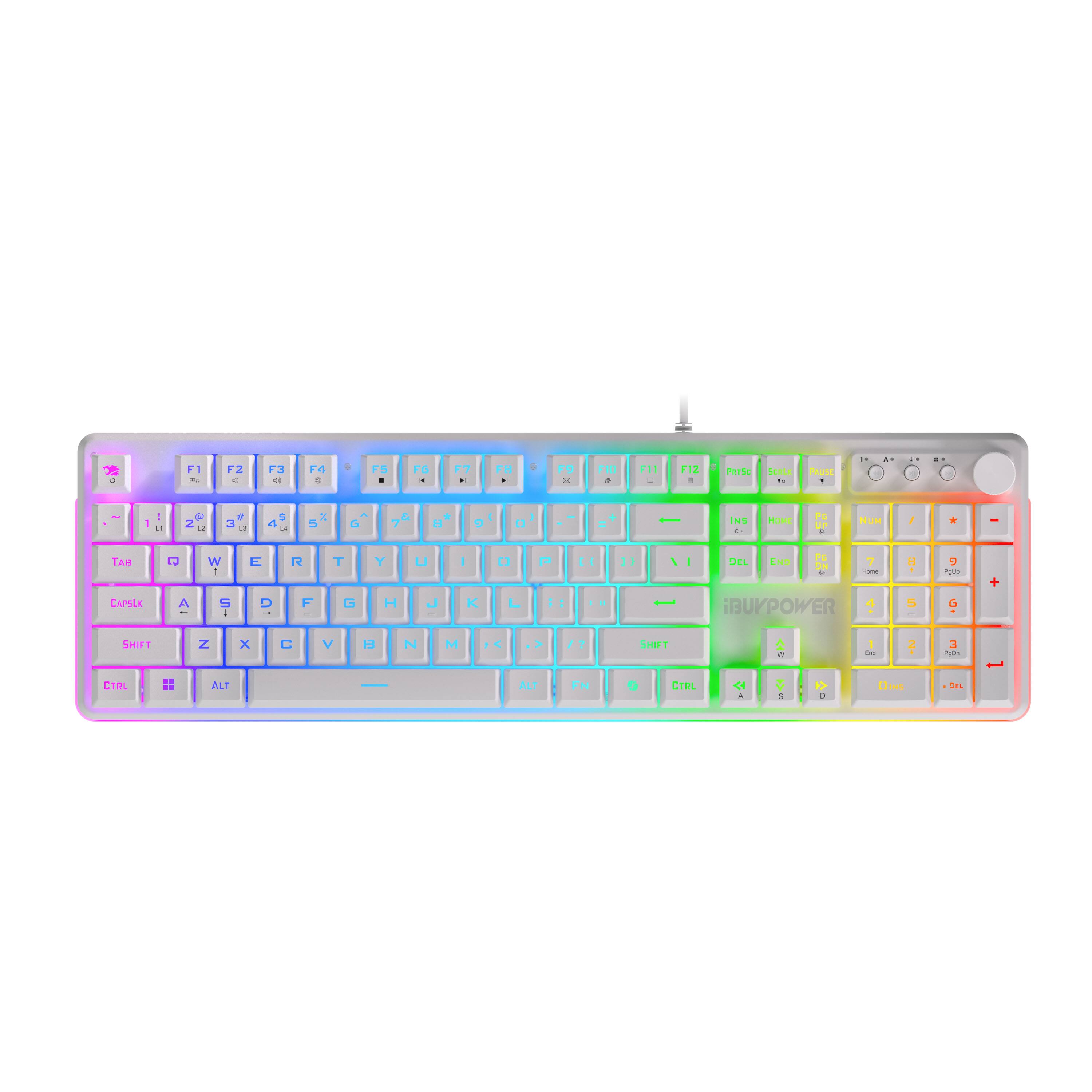 【merry&ken 】yu EPS 小波用　5'10 iBUYPOWER Chimera KM10 RGB Gaming Keyboard and Mouse Combo White