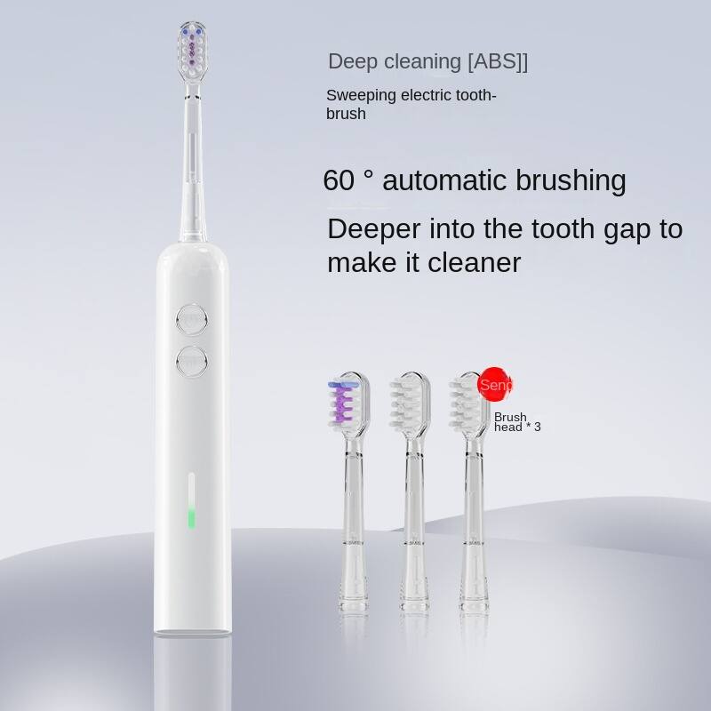 Deep cleaning [ABS]  
Sweeping electric toothbrush  

60° automatic brushing  
Deeper into the tooth gap to make it cleaner  

Send  
Brush head * 3