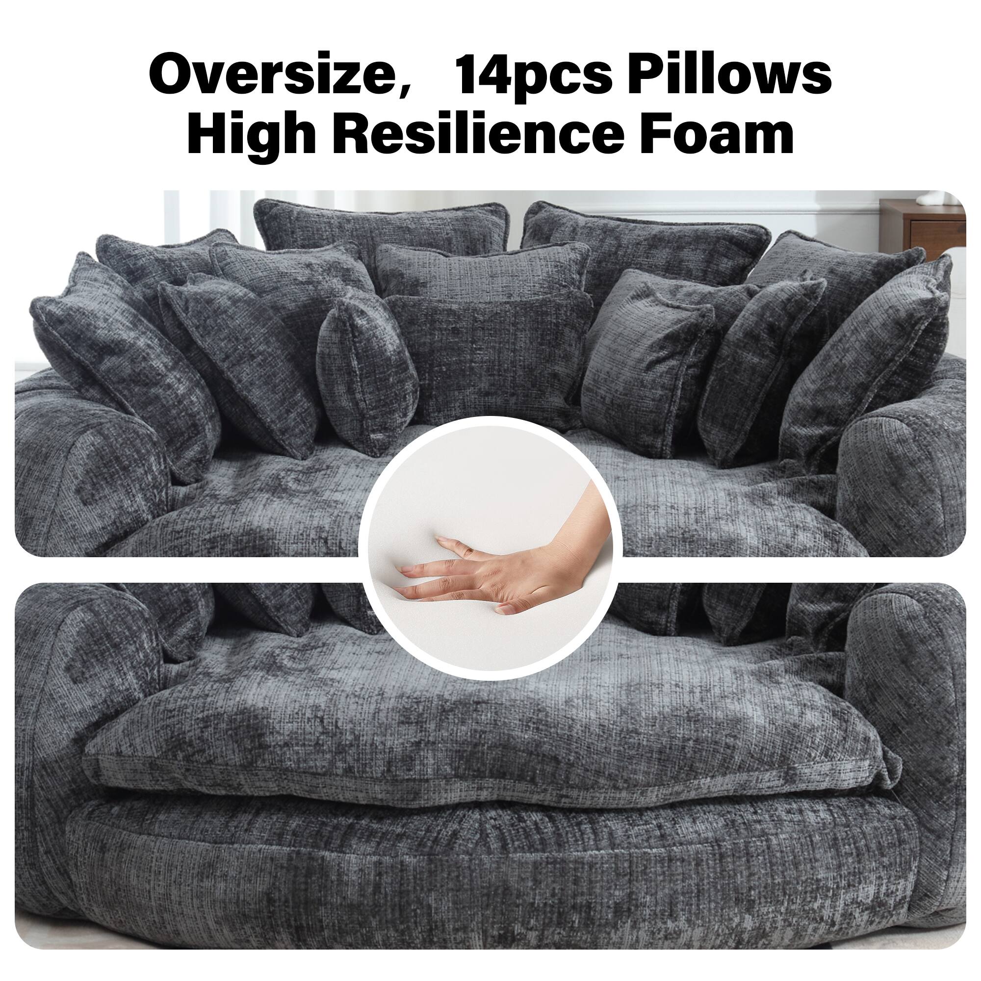 Oversize, 14pcs Pillows High Resilience Foam