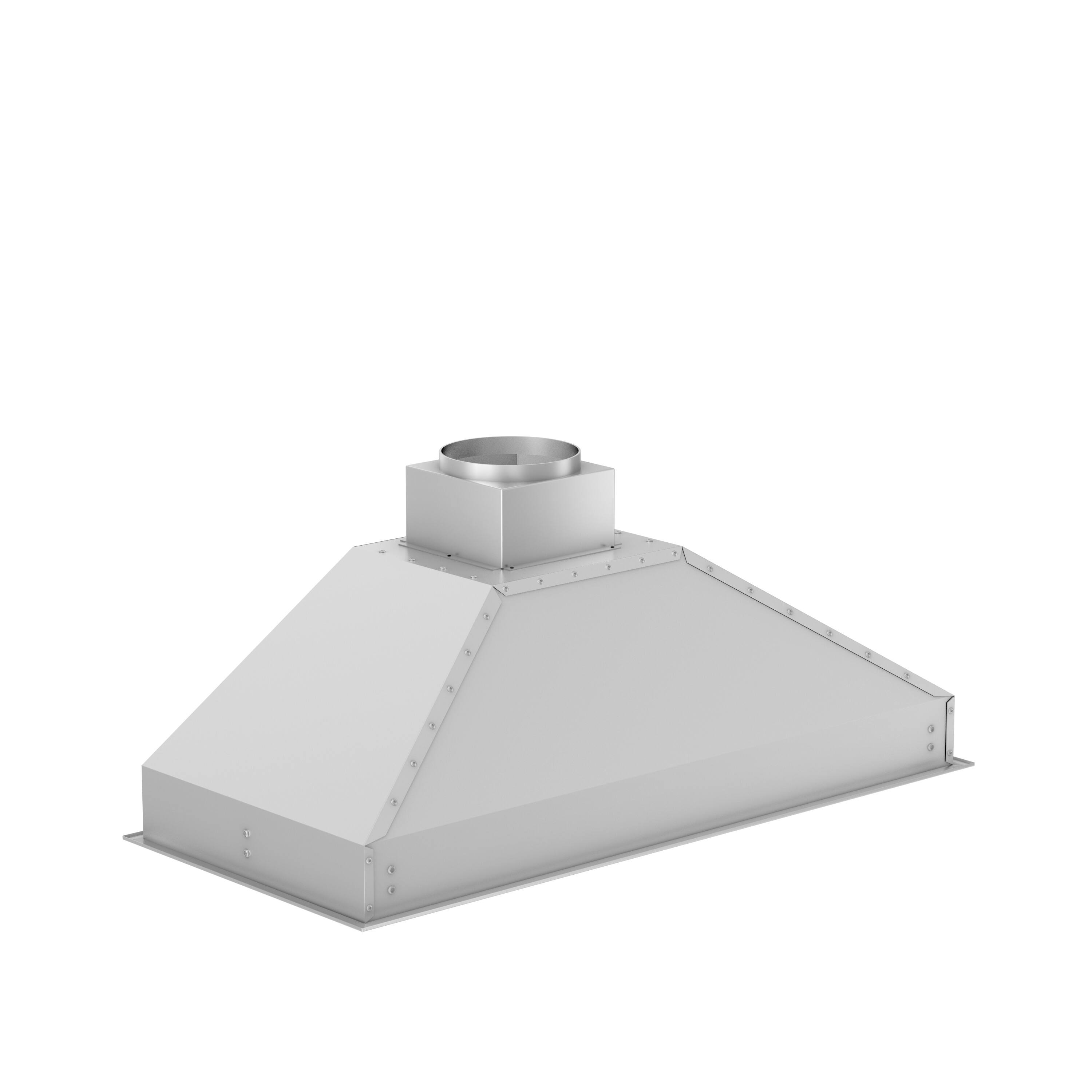 Angle. ZLINE - ZLINE 52" Ducted Wall Mount Range Hood Insert in Stainless Steel (721-52) - Stainless Steel.