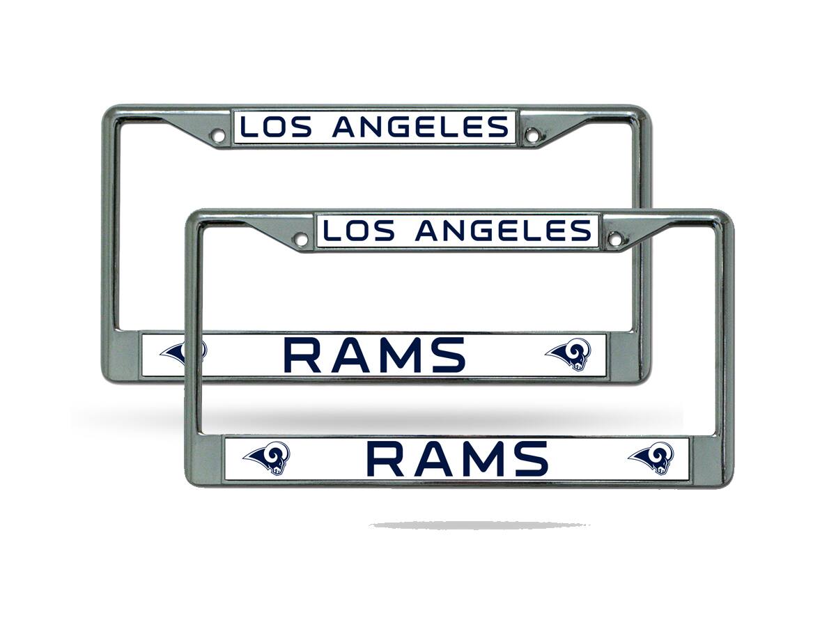 Los Angeles LA Football Rams Chrome Metal License Plate Frame - Set of 2 Frames
