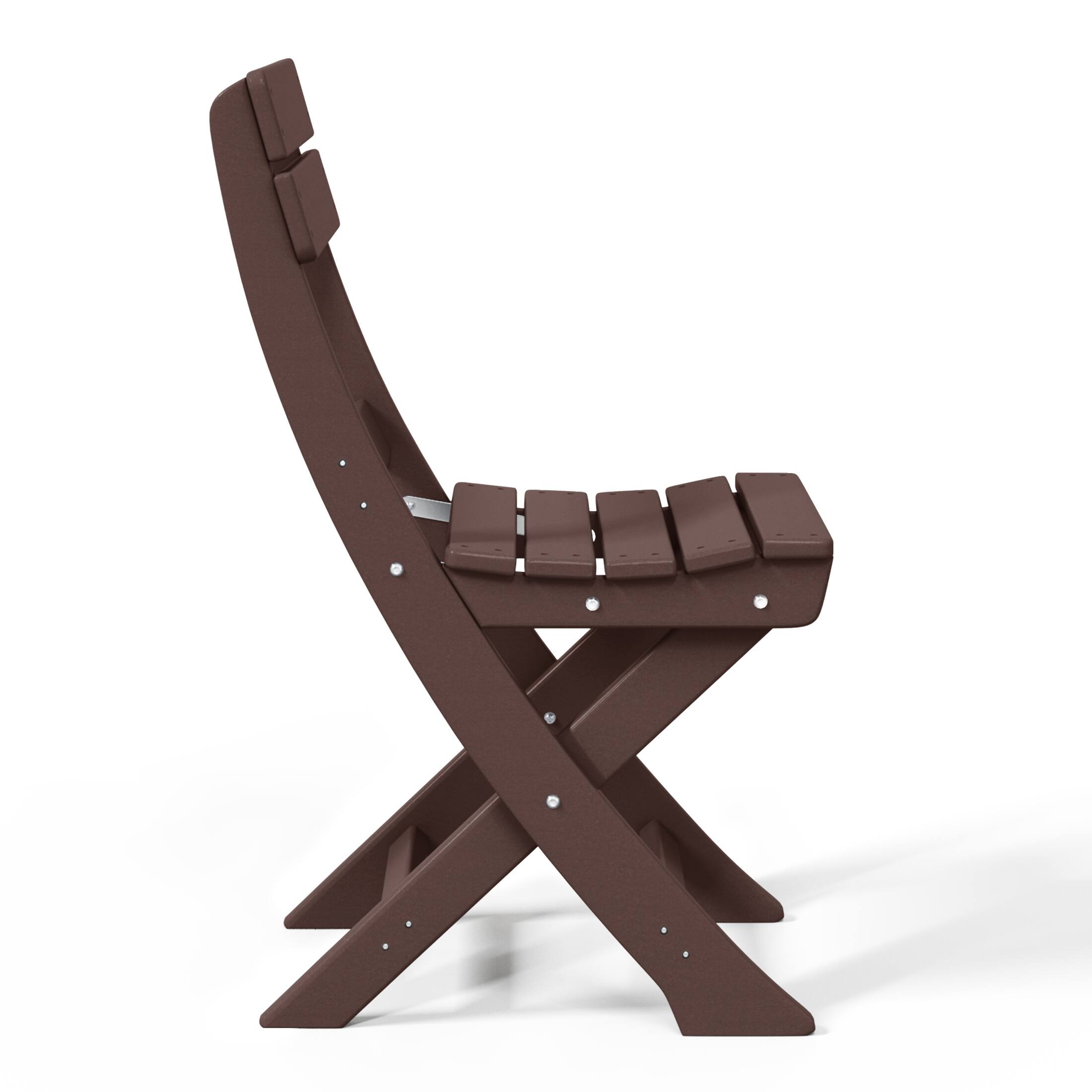 Alt View 2. WestinTrends - WestinTrends Malibu 3-Piece Outdoor HDPE Folding Patio Bistro Table and Chairs - Dark Brown.
