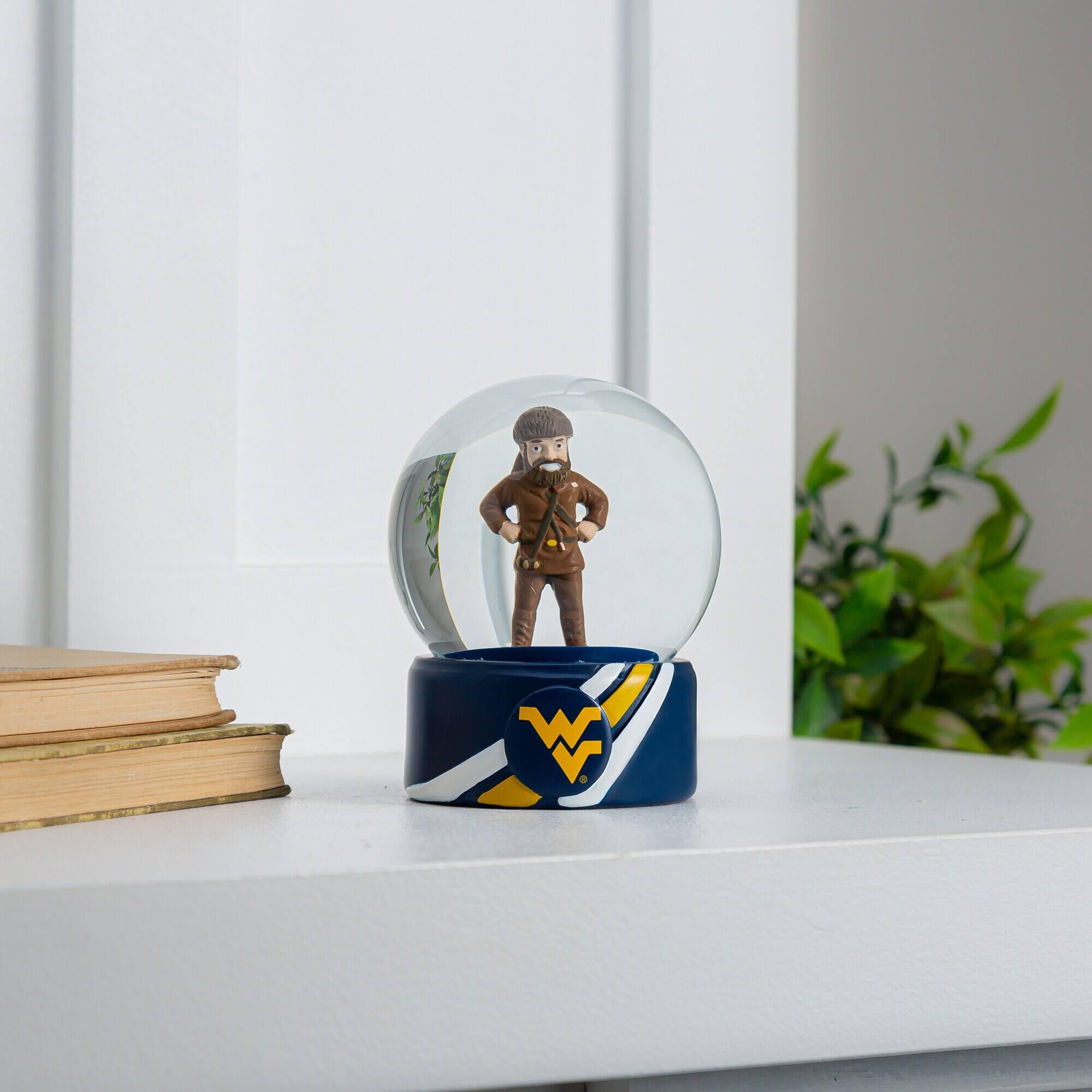 Alt View 1. Evergreen Enterprises - West Virginia Mountaineers 100mm Mascot Glass Water Globe - Multicolor.