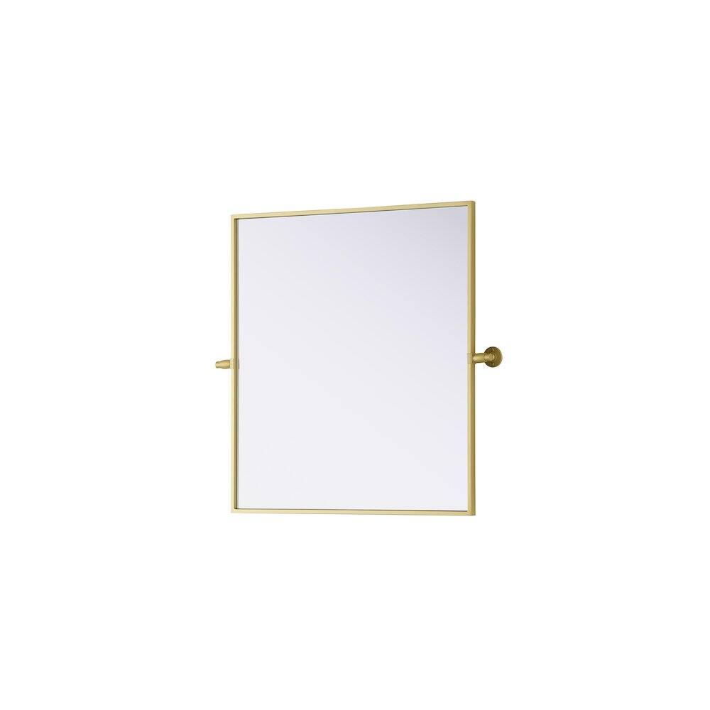 Alt View 6. Elegant Kitchen and Bath - Amoura 27X30 Pivot Mirror In Brass - Brass.