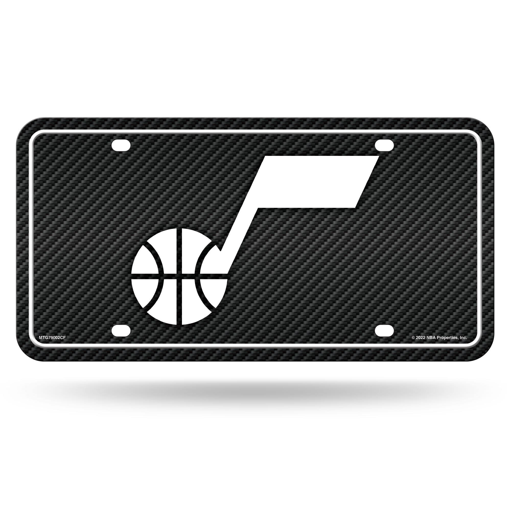 Utah Jazz Carbon Fiber Design Look - Standard License Plate Auto Tag