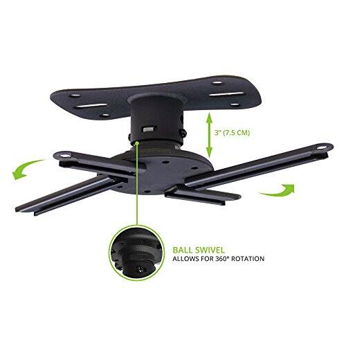 3" (7.5 CM) BALL SWIVEL ALLOWS FOR 360° ROTATION