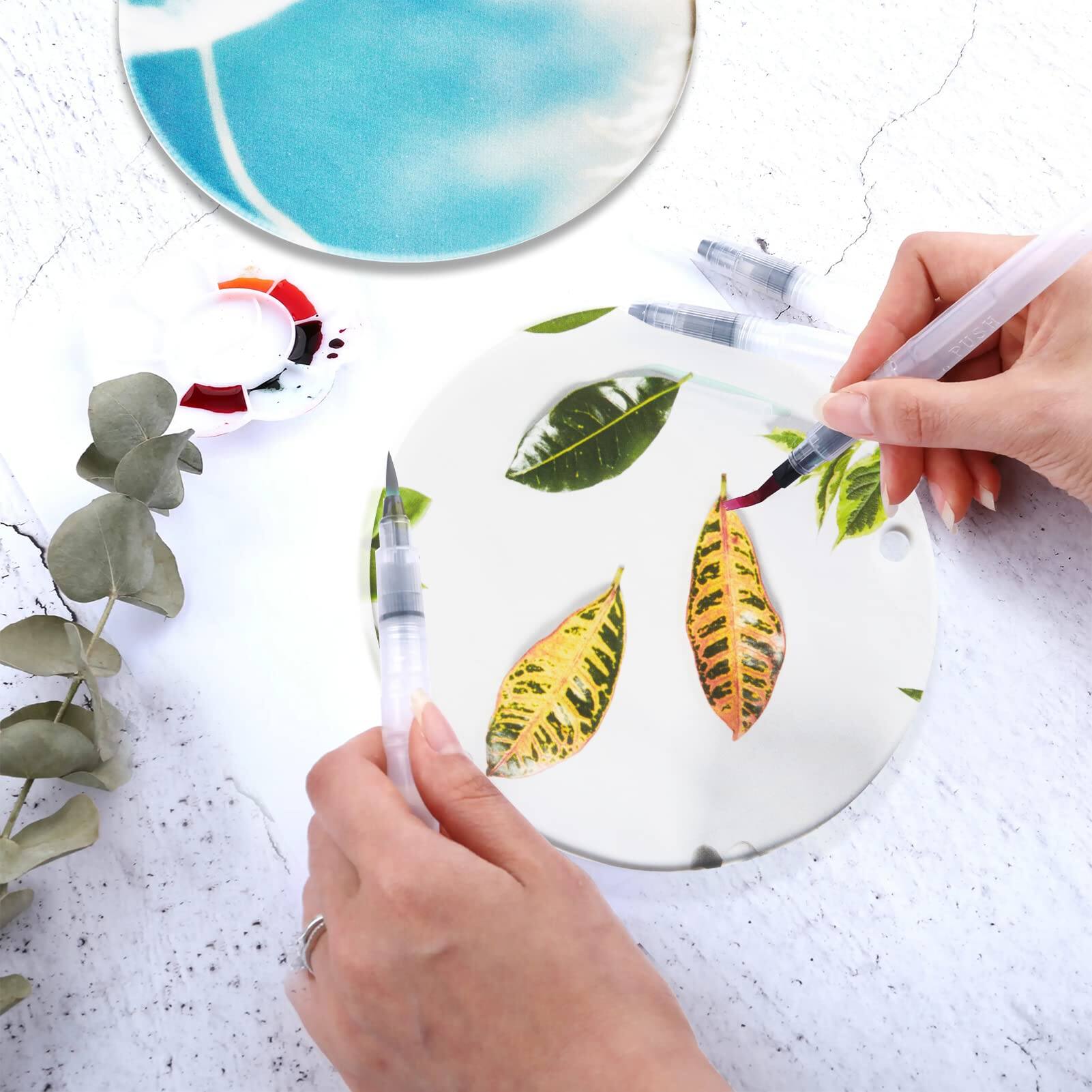 Alt View 6. Paradigms Interiors - Round Blanks Circle With Holes Discs Clear Circles Sheets Ornaments For Diy Christmas Deco And Craft Projects - Round style-4Inch.