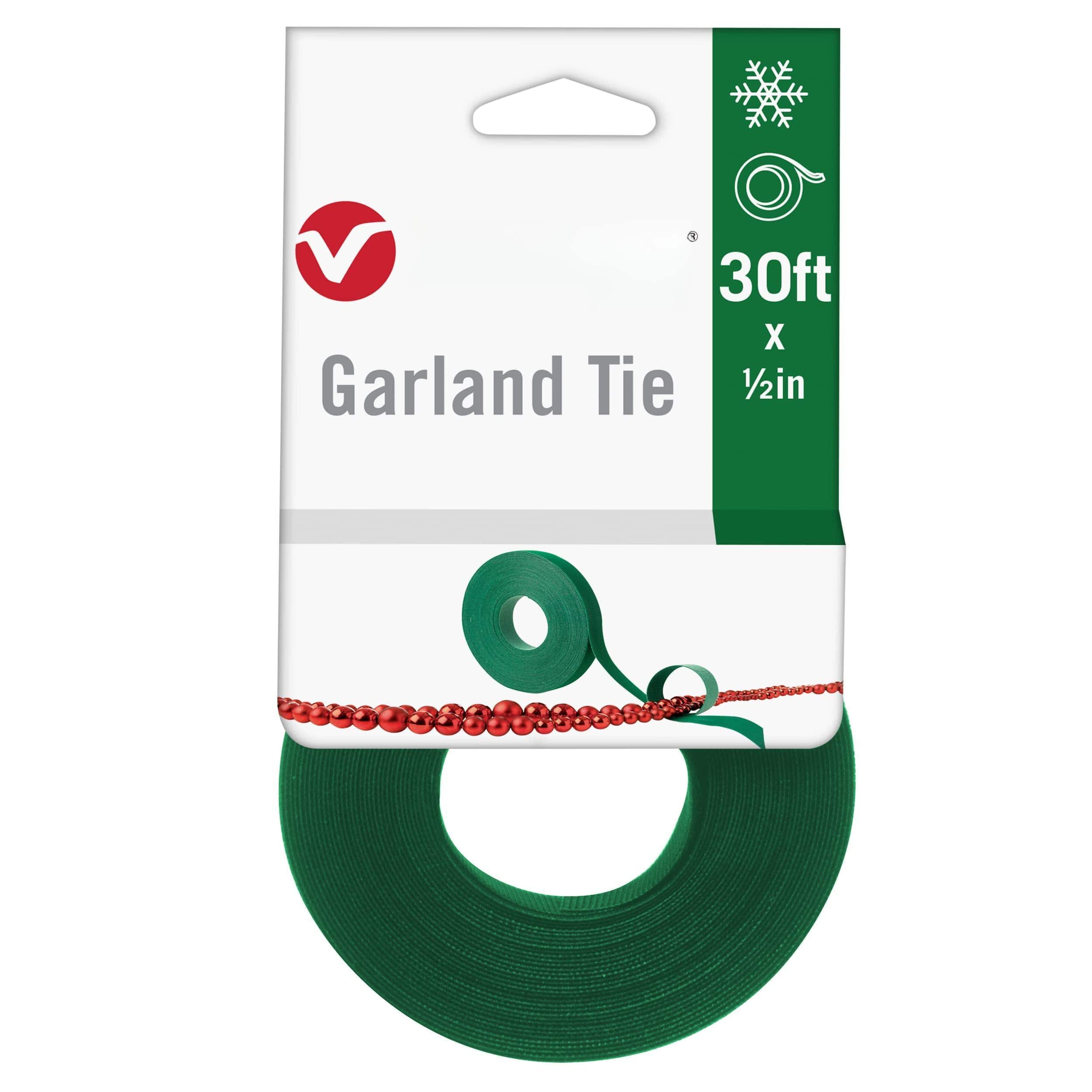 Paradigms Interiors - Holiday Garland Ties Or Cable Straps Hang Garlands Lights Wreath For Banister Railings Stairs Lamp Posts 3 - Green